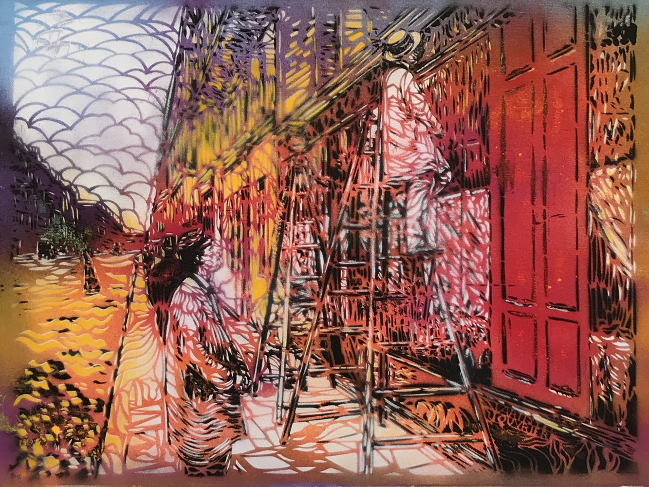 Artiste Ouvrier, Les peintres de rue d'apres Caillebotte Artiste Ouvrier, Les peintres de rue d'apres Caillebotte
