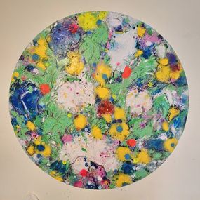 Gemälde, Tondo n° 10. "Revolving garden", Pilar Pedraza