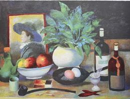 Print, Bodegó amb pipa, Ramon Aguilar Moré