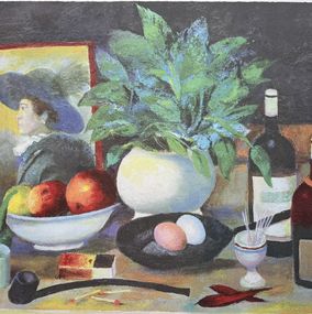 Drucke, Bodegó amb pipa, Ramon Aguilar Moré