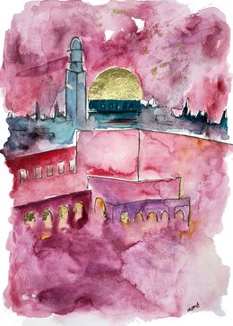Gemälde, Magic City pink, Sandra Encaoua