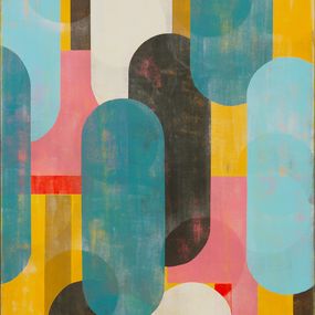 Gemälde, Traffic Pink Vertical, Ronald Hunter