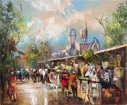 Peinture, Les bouquinistes, Jean-Michel Cavalli
