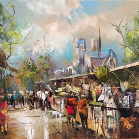Gemälde, Les bouquinistes, Jean-Michel Cavalli