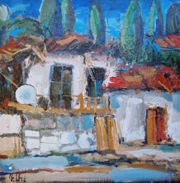 Painting, Ruin Houses, Davit Arstamyan