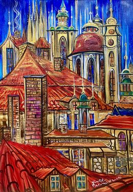 Peinture, The Rooftop Symphony Of Prague, Kirill Postovit