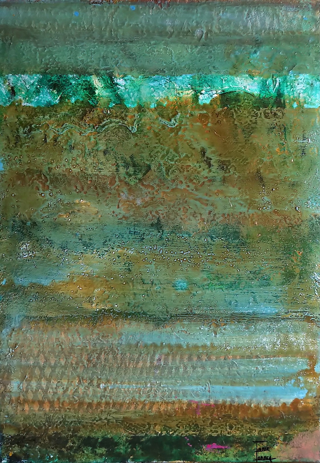 Enric Correa, Composition in green tones Enric Correa, Composition in green tones