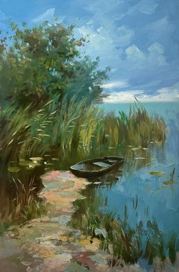 Gemälde, Sunny warm day by the river, Suprunchuk Yuriy