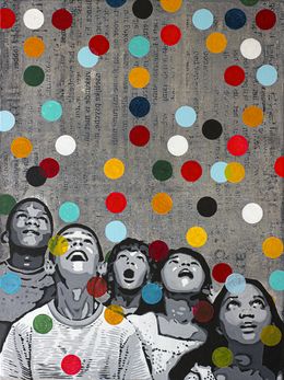 Painting, If raindrops were colored, DB Waterman