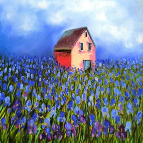 Gemälde, My grandma's blue garden, Elina Bilous