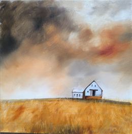 Peinture, The sky begins behind the house, Elina Bilous