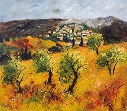 Painting, Olive trees in Provence, Pol Ledent