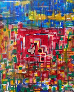Peinture, Heart trapped into head, Dessi Vitcheva