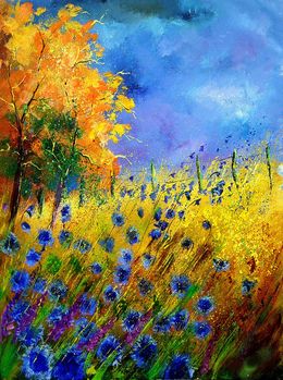 Édition, Blue cornflowers and orange trees, Pol Ledent