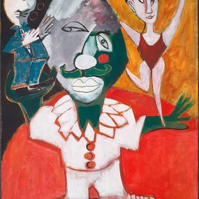 Painting, Le clown, le jongleur et la danseuse, Sabine Louriac