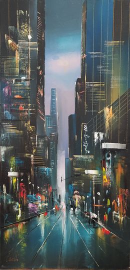 Gemälde, Night in New York, Jean-Michel Cavalli