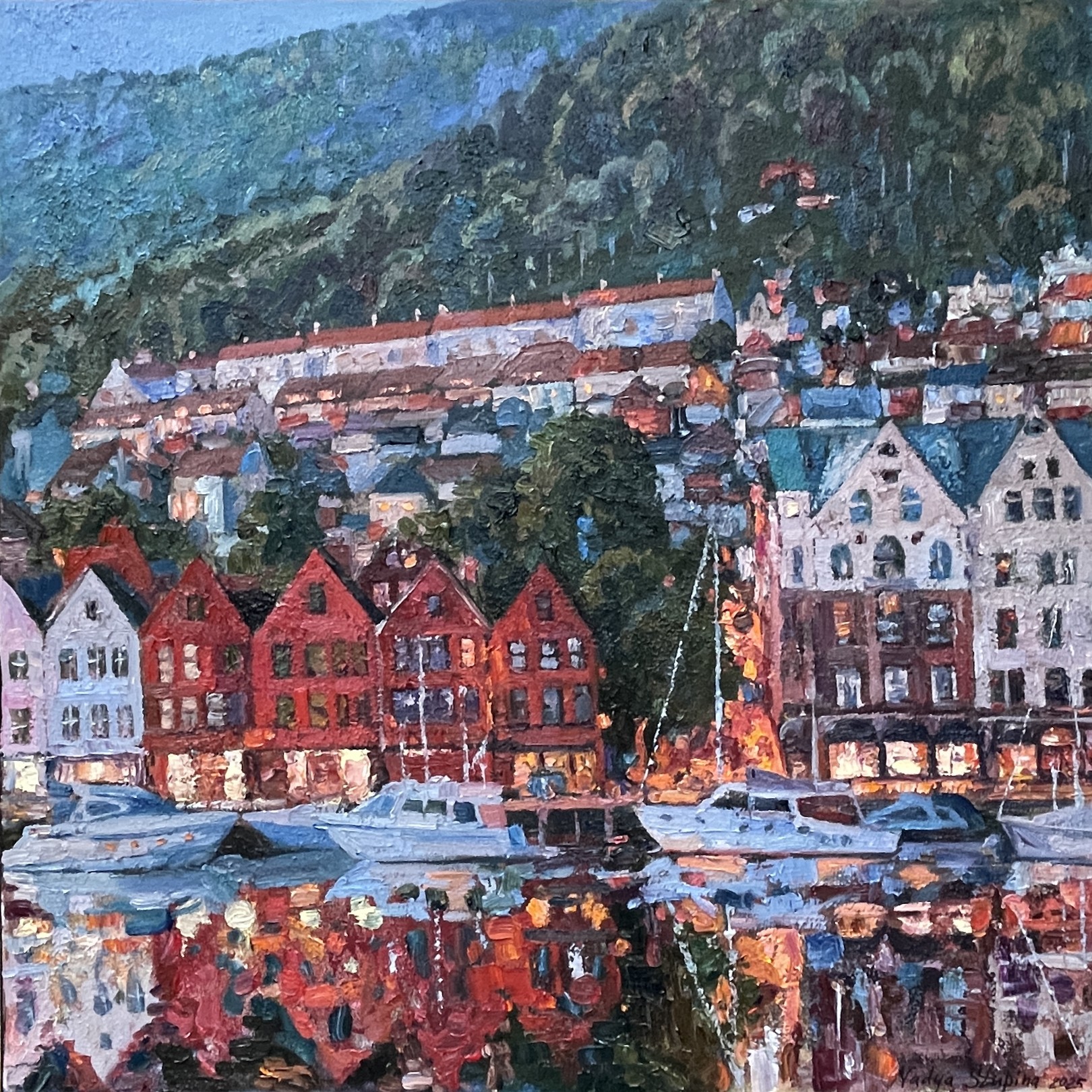 Nadezda Stupina, Summer evening in Bergen Nadezda Stupina, Summer evening in Bergen
