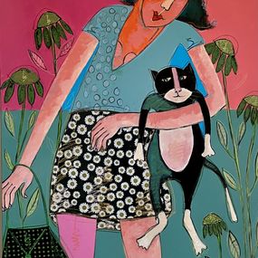 Gemälde, Mon chat sous le bras..., Patricia Simsa