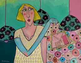 Painting, Vers les fleurs, Patricia Simsa