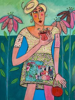Painting, Dans le jardin de Cérès, Patricia Simsa