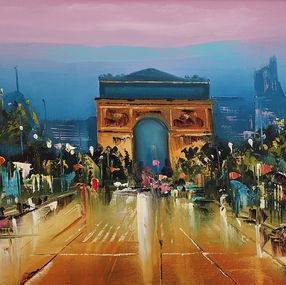 Painting, Lumiére sur Paris, Jean-Michel Cavalli