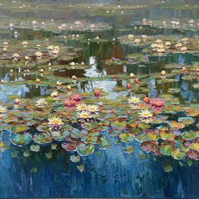 Painting, River with Water lilies, Evgeny Chernyakovsky
