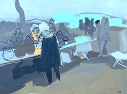 Painting, Marché turquoise, Chloé Malard