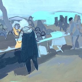 Gemälde, Marché turquoise, Chloé Malard