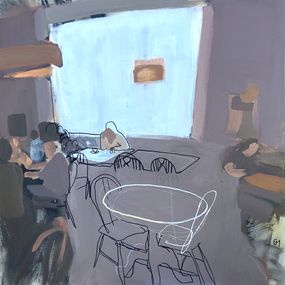 Gemälde, Café Edimbourg, Chloé Malard
