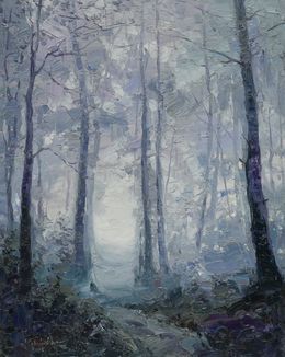 Peinture, Forest in the fog, Alisa Onipchenko-Cherniakovska