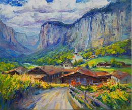 Peinture, Lauterbrunnen valley, Serhii Cherniakovskyi