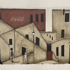 Gemälde, The Boy and his stray dog, Carmen Carpena