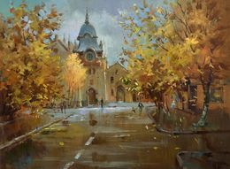 Gemälde, Autumn in the heart of the city, Suprunchuk Yuriy
