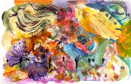Painting, Composition au bleuet, Isabelle Marie