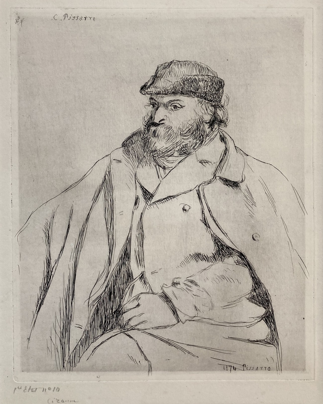 Camille Pissarro, Portrait de Paul Cézanne Camille Pissarro, Portrait de Paul Cézanne