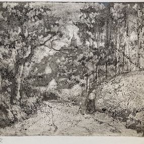 Drucke, Chemin sous bois à Pontoise, Camille Pissarro