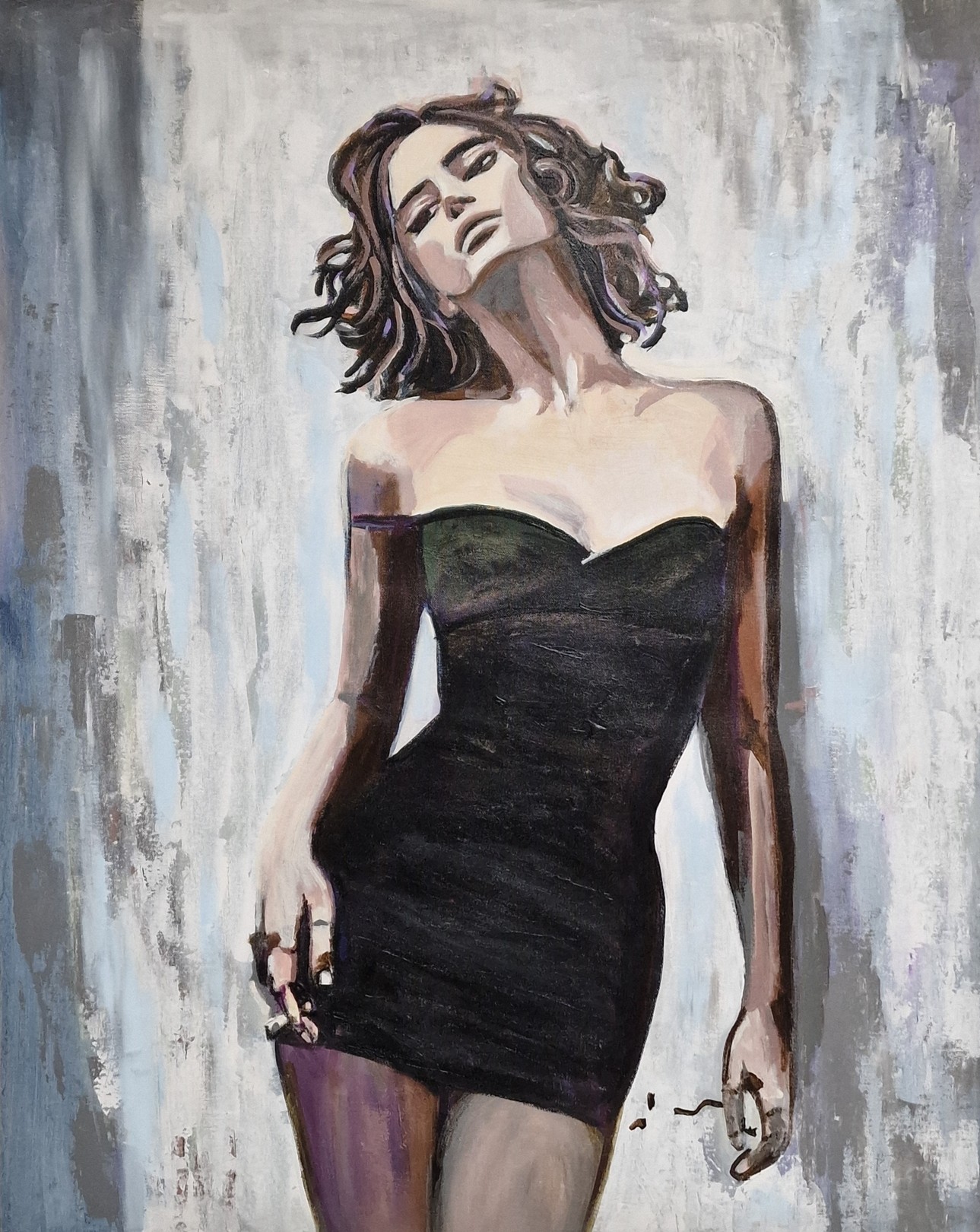Alexandra Djokic, Woman in black dress Alexandra Djokic, Woman in black dress