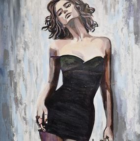 Painting, Woman in black dress, Alexandra Djokic