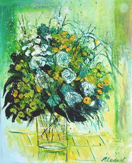 Peinture, Green still life, Pol Ledent