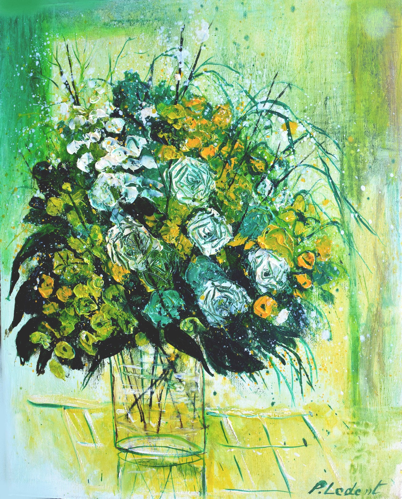 Pol Ledent, Green still life Pol Ledent, Green still life