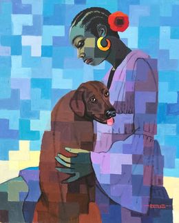 Gemälde, A Better Friend 1, Olamilekan Okunade