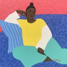 Gemälde, How Long Will I Have To Wait, Joshua Salami