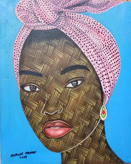 Painting, Gaze 2 - Contemporary, 21st Century, Contemporary, Figurative, Portrait, Women, Ayotunde Ayomide