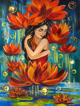 Peinture, Embrace of the Lotus, Karine Harutyunyan