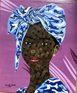 Painting, Today is a Gift 2 -Contemporary, 21st Century, Figurative Portrait, Africa Women, Ayotunde Ayomide