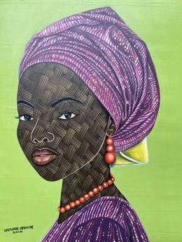 Peinture, Glamour 2 (Portrait of Arike) - Contemporary, 21st Century, Figurative, Women, Ayotunde Ayomide