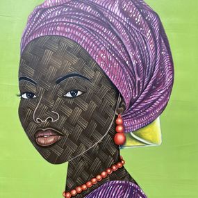 Gemälde, Glamour 2 (Portrait of Arike) - Contemporary, 21st Century, Figurative, Women, Ayotunde Ayomide