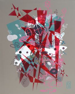 Painting, The Broken Planet, Thierry Corpet