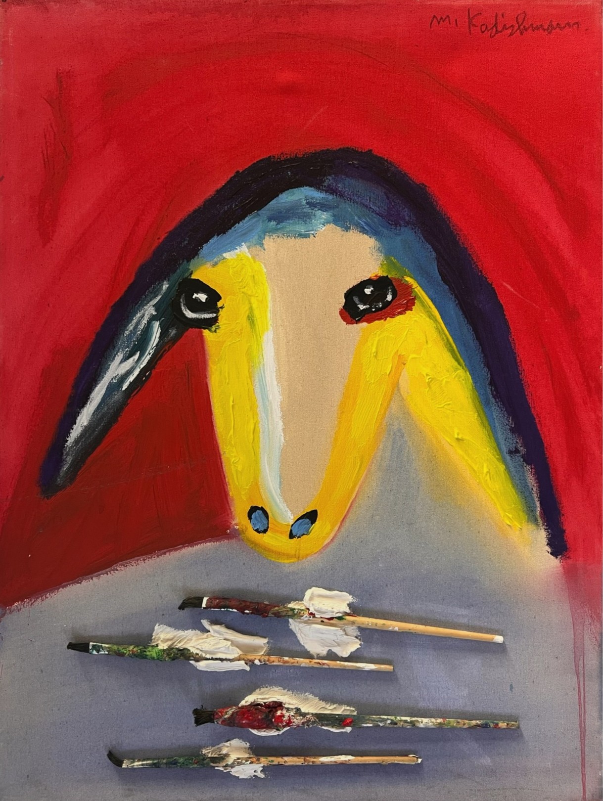 Menashe Kadishman, Soft-Eyed Sheep Menashe Kadishman, Soft-Eyed Sheep
