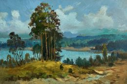 Gemälde, River in green embrace, Suprunchuk Yuriy